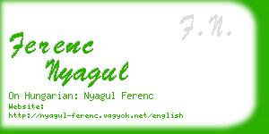 ferenc nyagul business card